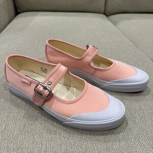 Vans Pink Mary Jane Canvas Sneakers